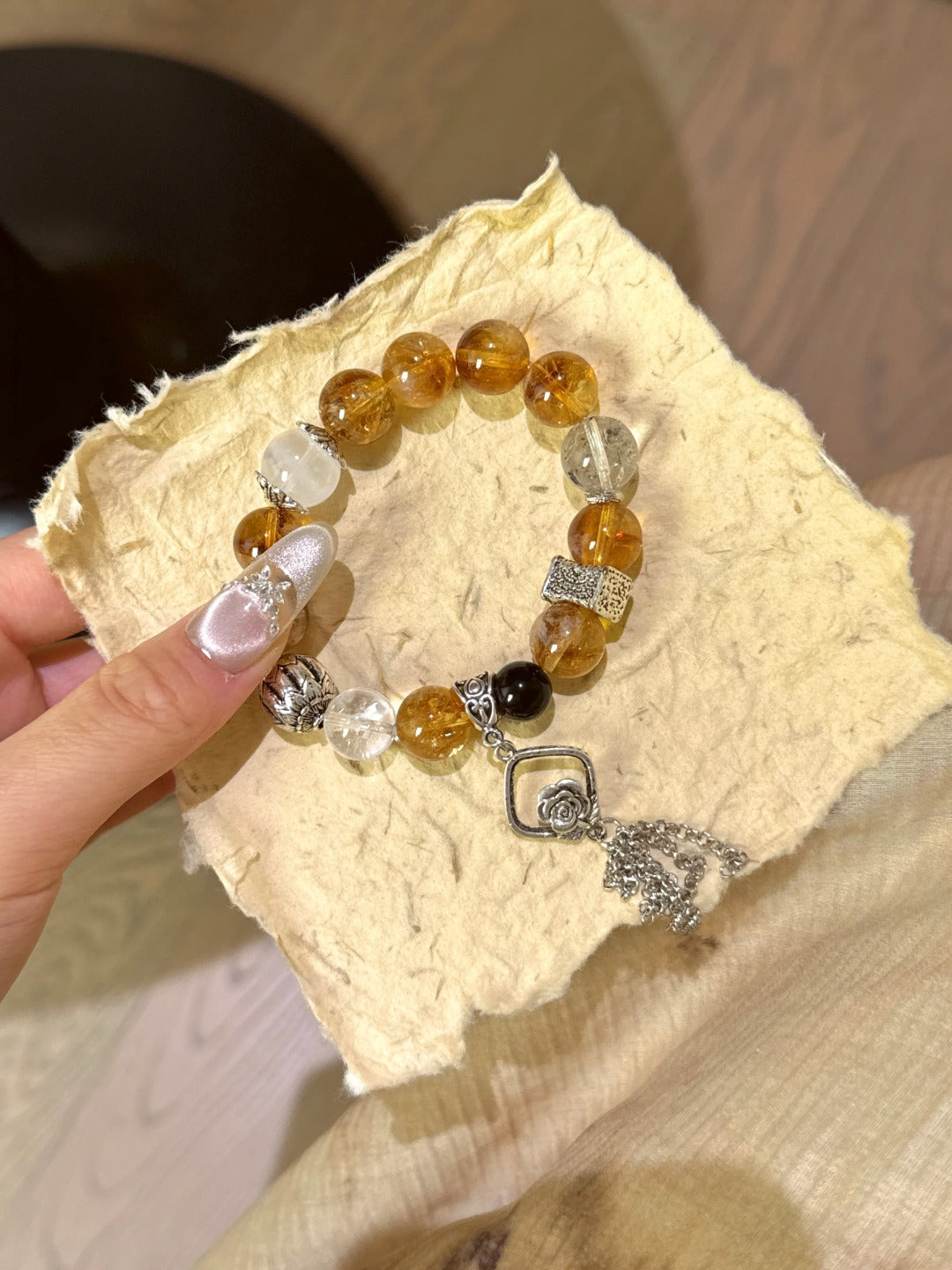 ▫️▪️ Yellow Tower Crystal Duobao bracelet